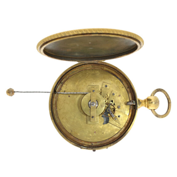 French gilt deck watch with special chain winding Circa 1806 French gilt deck watch with special chain winding Circa 1806