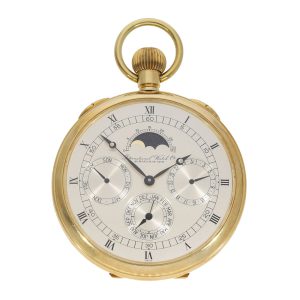 Limited Swiss gold IWC watch with moon phase Circa 1977