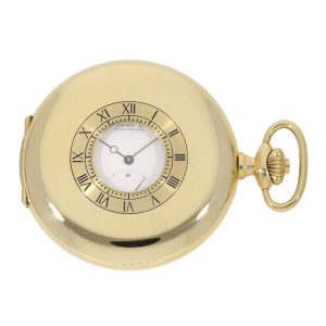 Heavy Swiss 18k gold half hunting cased watch Circa 1980
