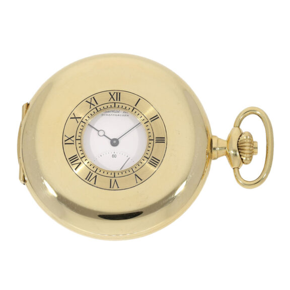 Heavy Swiss 18k gold half hunting cased watch Circa 1980