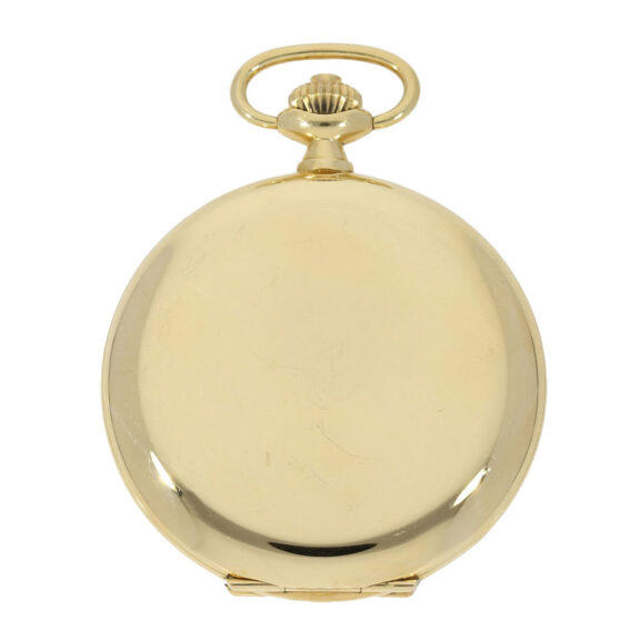 Heavy Swiss 18k gold half hunting cased watch Circa 1980 Heavy Swiss 18k gold half hunting cased watch Circa 1980
