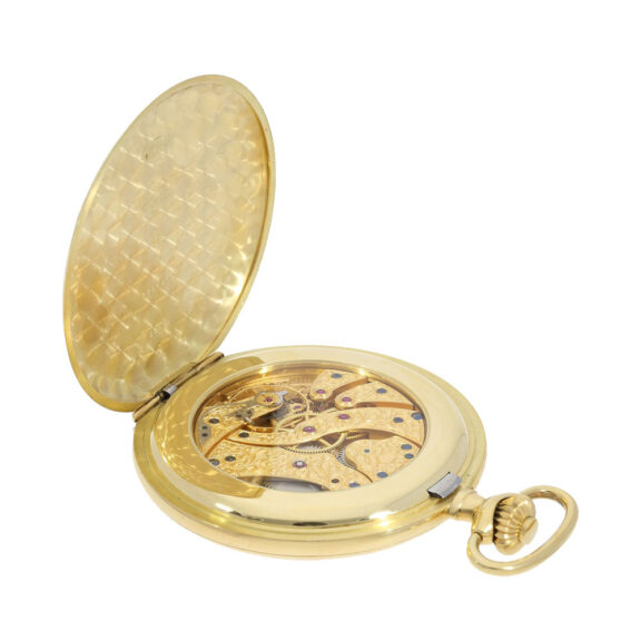 Heavy Swiss 18k gold half hunting cased watch Circa 1980 Heavy Swiss 18k gold half hunting cased watch Circa 1980
