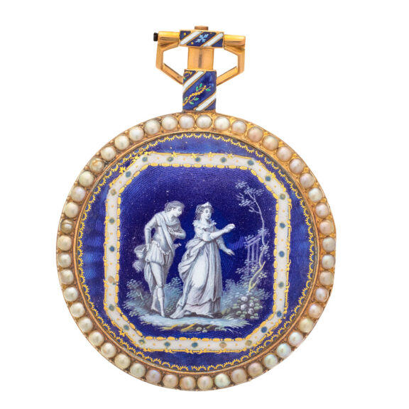 Splendid French gold and enamel gentleman's watch Circa 1800 Splendid French gold and enamel gentleman's watch Circa 1800