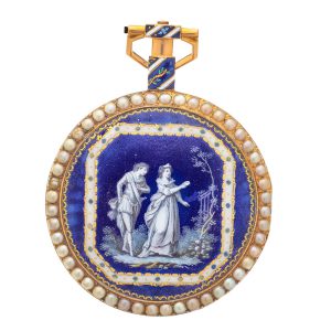 Splendid French gold and enamel gentleman's watch Circa 1800