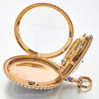 Splendid French gold and enamel gentleman's watch Circa 1800