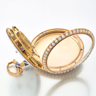 Splendid French gold and enamel gentleman's watch Circa 1800