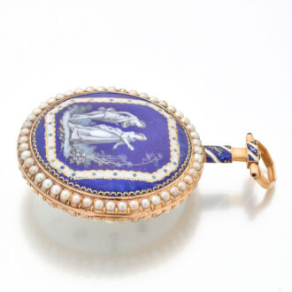 Splendid French gold and enamel gentleman's watch Circa 1800