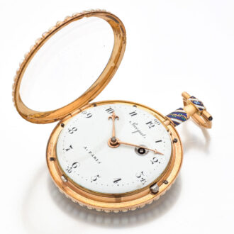 Splendid French gold and enamel gentleman's watch Circa 1800
