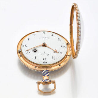 Splendid French gold and enamel gentleman's watch Circa 1800