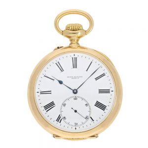 Swiss gold watch with pivoted detent escapement Circa 1900