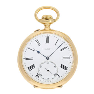 Swiss gold watch with pivoted detent escapement Circa 1900