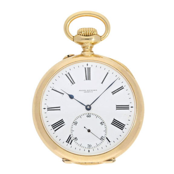 Swiss gold watch with pivoted detent escapement Circa 1900