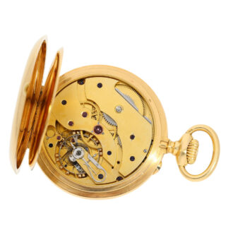 Swiss gold watch with pivoted detent escapement Circa 1900