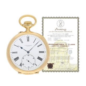 Swiss gold watch with pivoted detent escapement Circa 1900