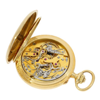 Exquisite Swiss gold lever with double signature Circa 1920
