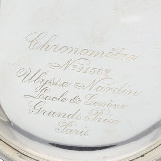 Swiss gold deck watch with niello decoration Circa 1907