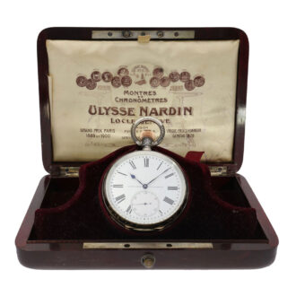 Swiss gold deck watch with niello decoration Circa 1907