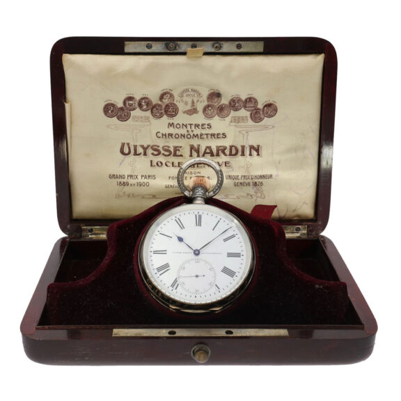 Swiss gold deck watch with niello decoration Circa 1907 Swiss gold deck watch with niello decoration Circa 1907