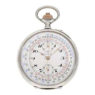 Swiss silver single button chronograph "Compteur" Circa 1915