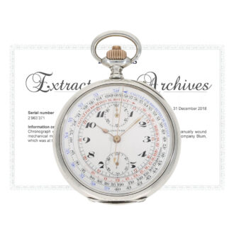 Swiss silver single button chronograph "Compteur" Circa 1915