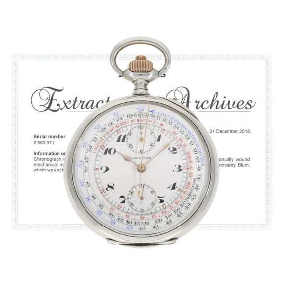 Swiss silver single button chronograph "Compteur" Circa 1915 Swiss silver single button chronograph "Compteur" Circa 1915