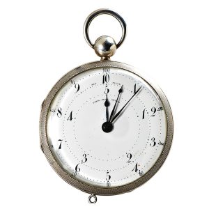 Swiss counter in a silver pocket watch case Circa 1900