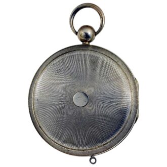 Swiss counter in a silver pocket watch case Circa 1900