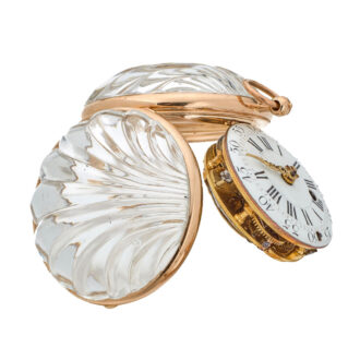 Extraordinary gold French shell-shaped form watch Circa 1760