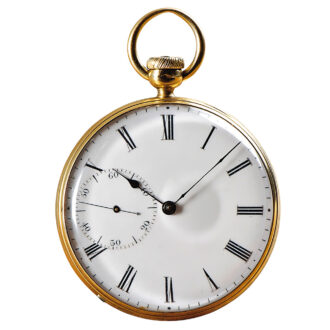 German 18 Carat gold important Glashütte pocket watch Circa 1855