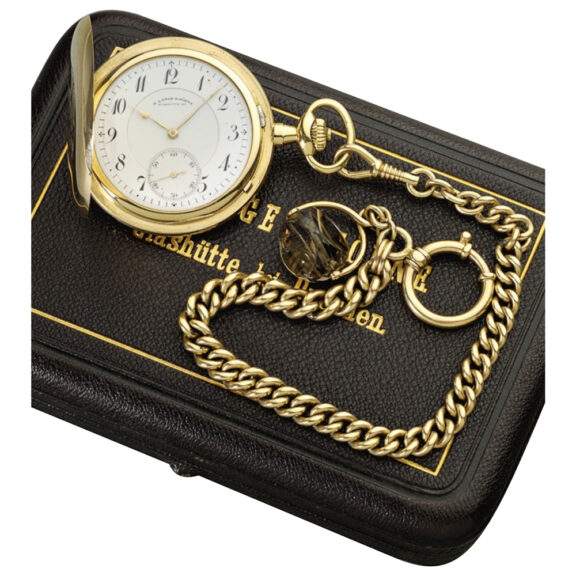 German thin gold Glashütte cased pocket watch Circa 1911 German thin gold Glashütte cased pocket watch Circa 1911