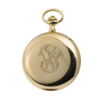 German thin gold Glashütte cased pocket watch Circa 1911