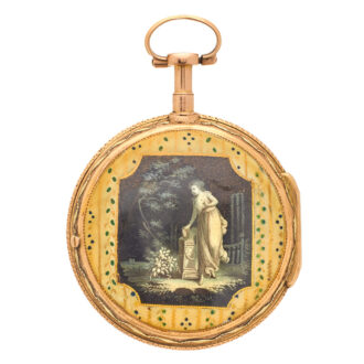 French gold and enamel verge pocket watch Circa 1790