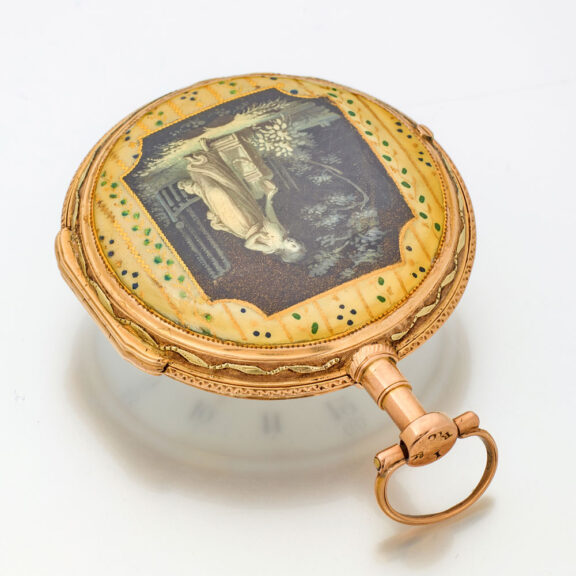 French gold and enamel verge pocket watch Circa 1790 French gold and enamel verge pocket watch Circa 1790