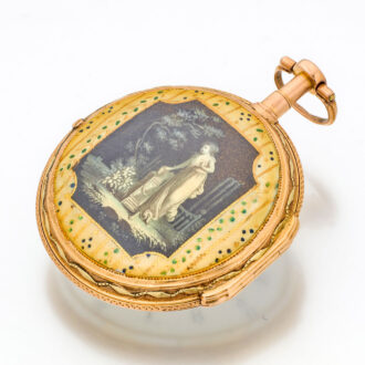 French gold and enamel verge pocket watch Circa 1790