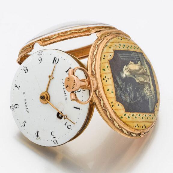 French gold and enamel verge pocket watch Circa 1790 French gold and enamel verge pocket watch Circa 1790