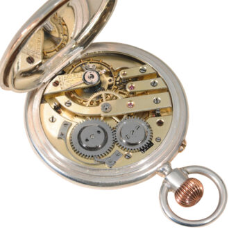 Swiss silver hunting cased pocket watch Circa 1875
