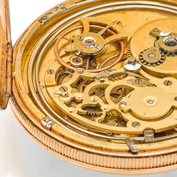 Rare French gold repeater with skeletonised movement Circa 1820 Rare French gold repeater with skeletonised movement Circa 1820
