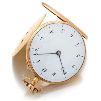 Rare French gold repeater with skeletonised movement Circa 1820