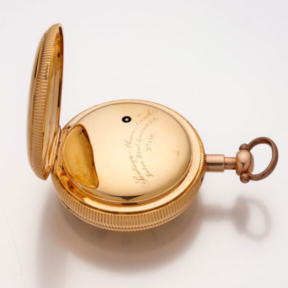 Heavy English gold quarter repeating chronometer Circa 1830 Heavy English gold quarter repeating chronometer Circa 1830