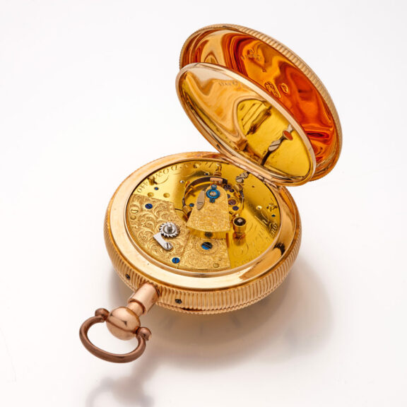 Heavy English gold quarter repeating chronometer Circa 1830 Heavy English gold quarter repeating chronometer Circa 1830