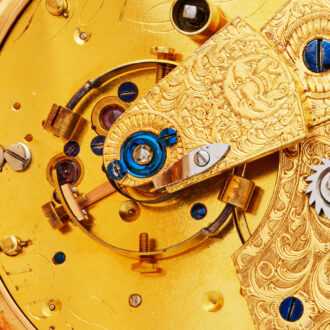Heavy English gold quarter repeating chronometer Circa 1830