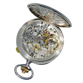 Swiss silver open faced chronograph watch Circa 1926