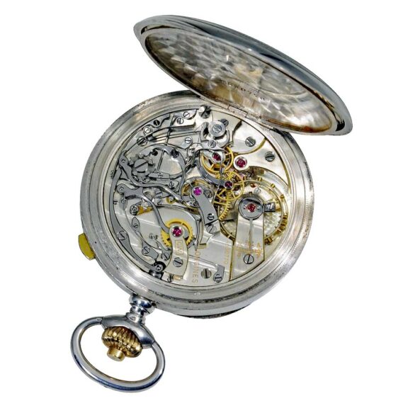 Swiss silver open faced chronograph watch Circa 1926 Swiss silver open faced chronograph watch Circa 1926