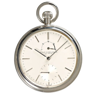 Swiss silver open faced heavy lever chronometer Circa 2003