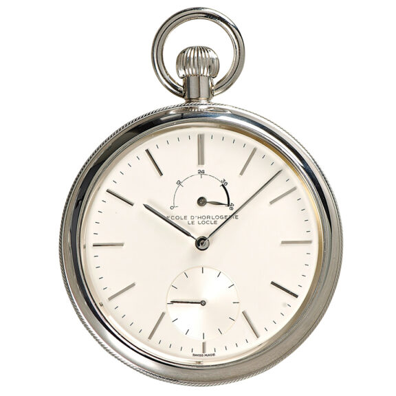 Swiss silver open faced heavy lever chronometer Circa 2003
