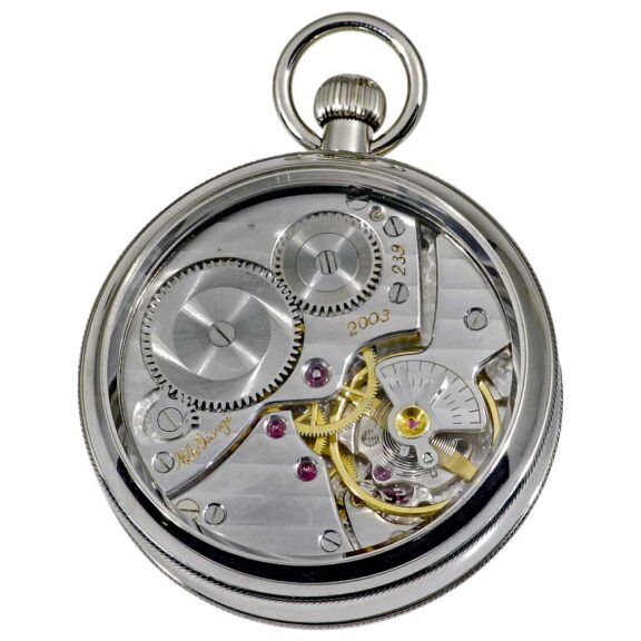 Swiss silver open faced heavy lever chronometer Circa 2003 Swiss silver open faced heavy lever chronometer Circa 2003