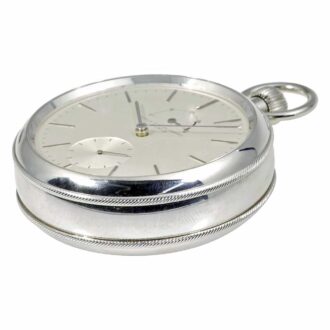 Swiss silver open faced heavy lever chronometer Circa 2003