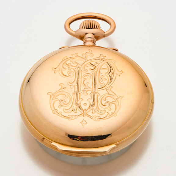 Rare Swiss 14K pink gold pocket watch with alarm Circa 1890 Rare Swiss 14K pink gold pocket watch with alarm Circa 1890