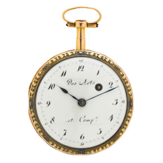 Swiss gold and enamel decorative verge watch Circa 1795
