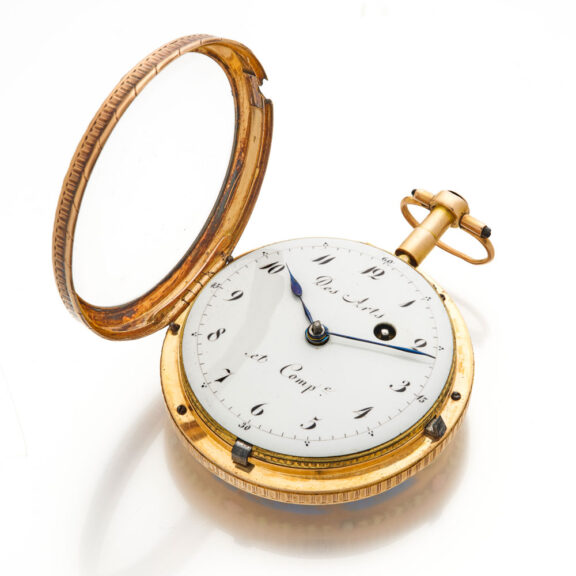 Swiss gold and enamel decorative verge watch Circa 1795 Swiss gold and enamel decorative verge watch Circa 1795